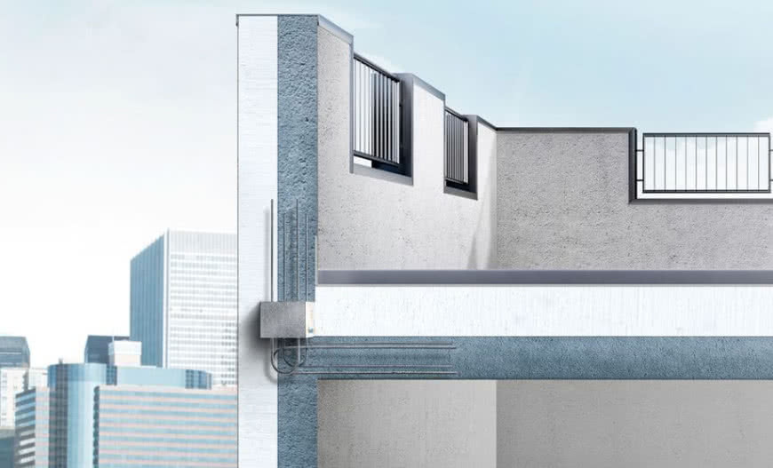 Isokorb AXT - izolacja attyk i balustrad 