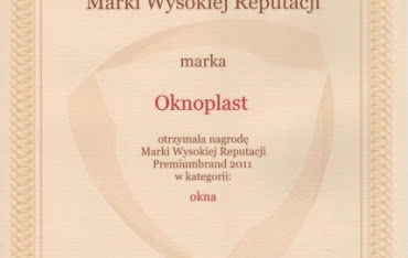 Oknoplast laureatem VI edycji PremiumBrand 