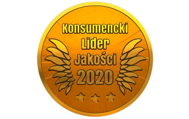 "Złote godło" potwierdzające jakość produktów firmy Aluprof!